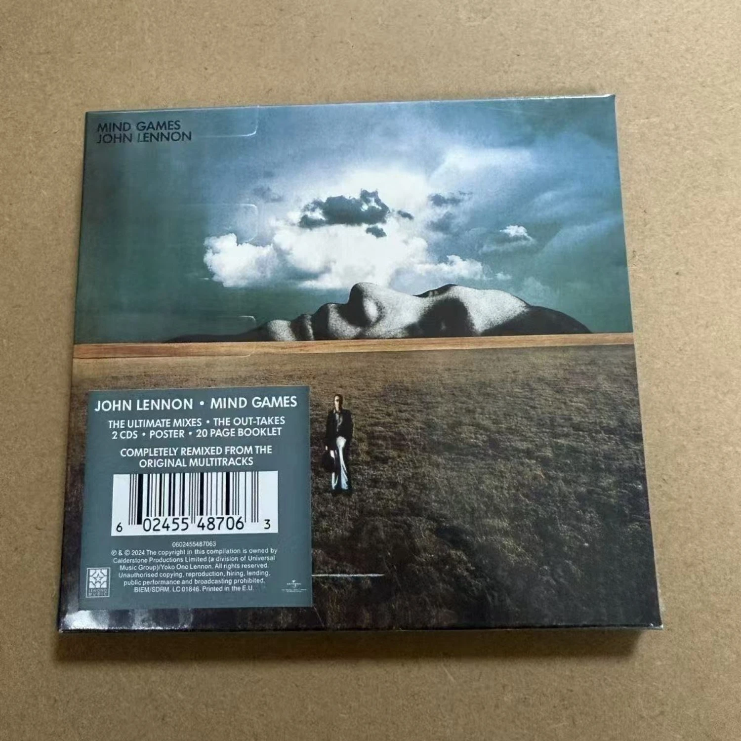 CD Clássico de Rock John Lennon Mind Games, Remixado com Faixas Extras, Livro de Anotações Colecionável e Pôster para Coleção de Rock