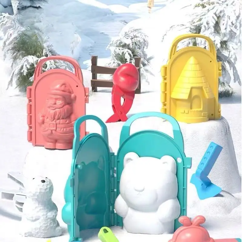 مشبك آلة كرة الثلج في الهواء الطلق، ألعاب شاطئ متعددة الأنماط، ألعاب ثلج شتوية، مشكل على شكل كرتوني مناسب للأطفال والكبار #2