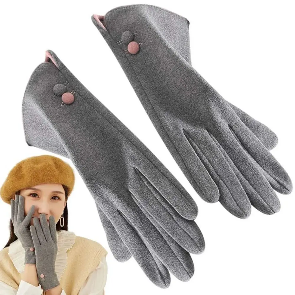 Guantes cálidos para pantalla táctil para mujer, guantes cálidos para correr, ciclismo, clima frío, moda de invierno, nuevo