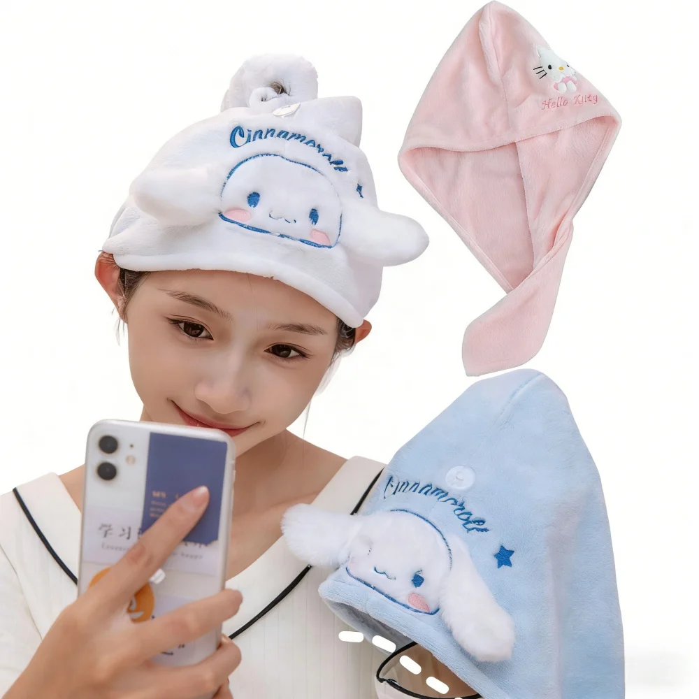 

1pc Sanliou Kitty Cat Cartoon Baotou Towel Cute Jade Guigou Super Soft Thickened Water Absorbent Dry Hair Cap Baotou Towel