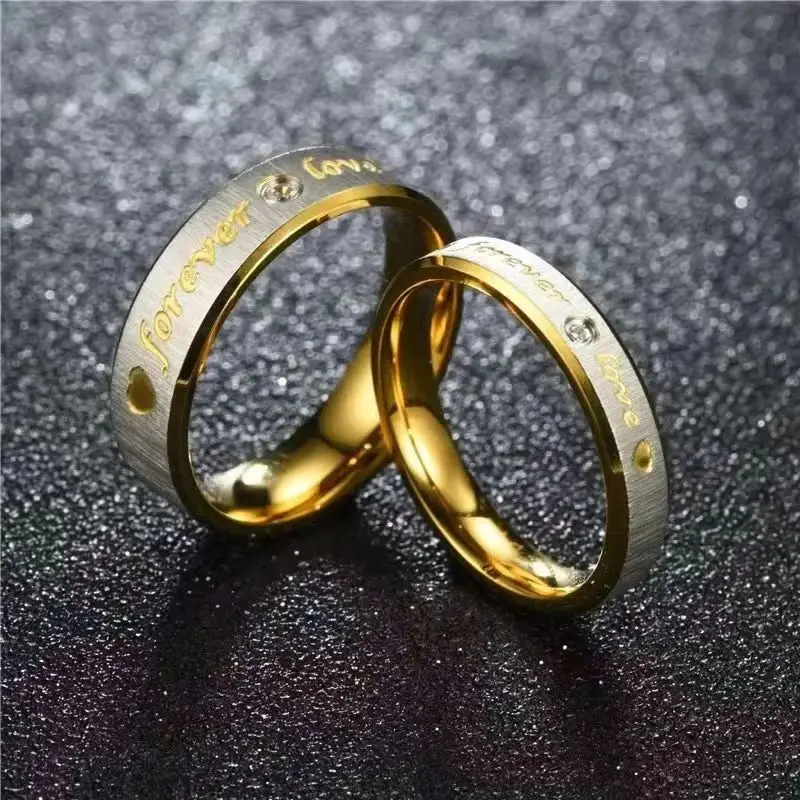 2026 New Forever Love Couple Ring For Women Men Heart Stainless Steel Wedding Ring Fashion Engaged Party Jewelry