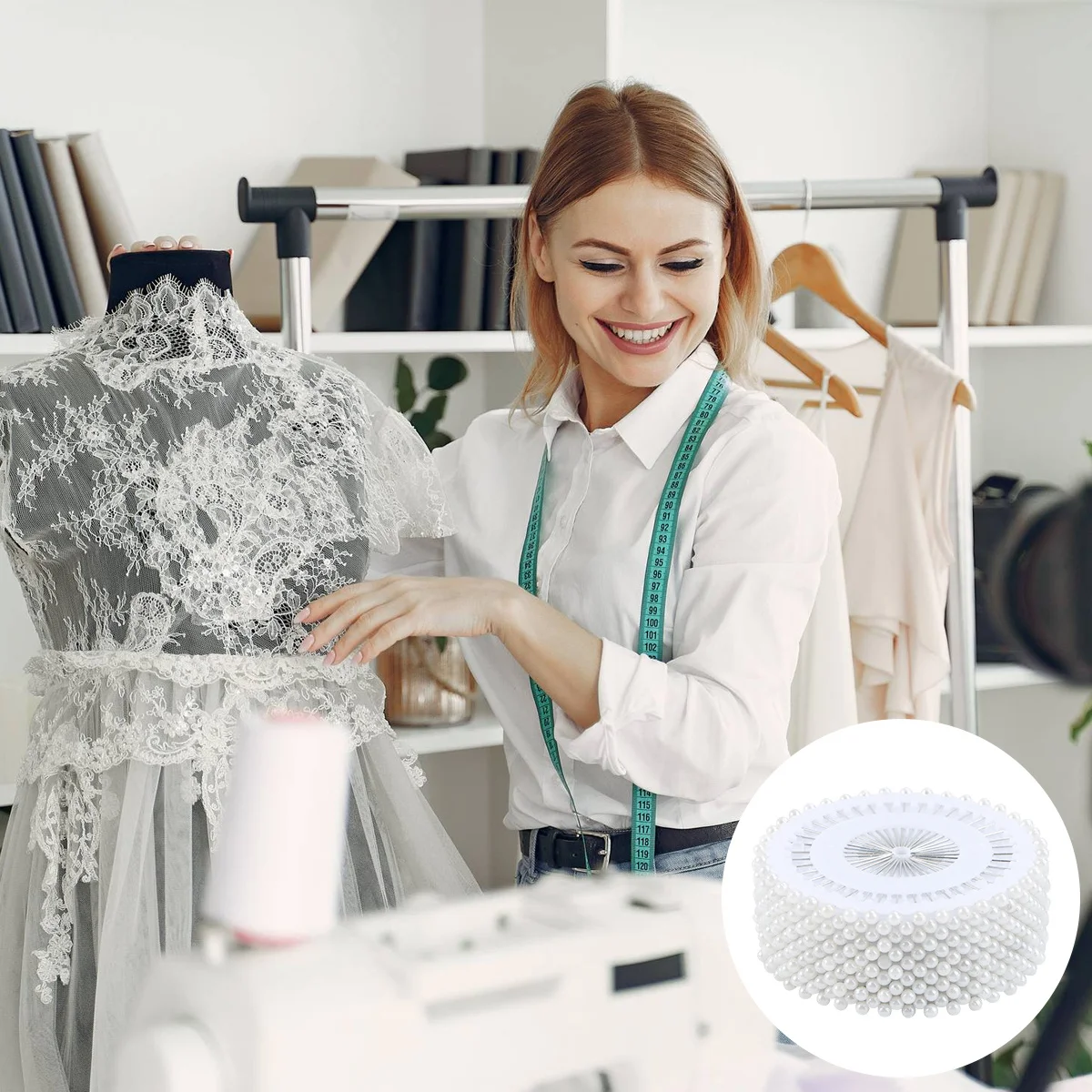 480 قطعة دبابيس رأس اللؤلؤ 3 مللي متر الأبيض الفولاذ المقاوم للصدأ دبابيس مستقيمة فو اللؤلؤ الخياطة الحرفية حفل زفاف حلية غير قابل للصدأ