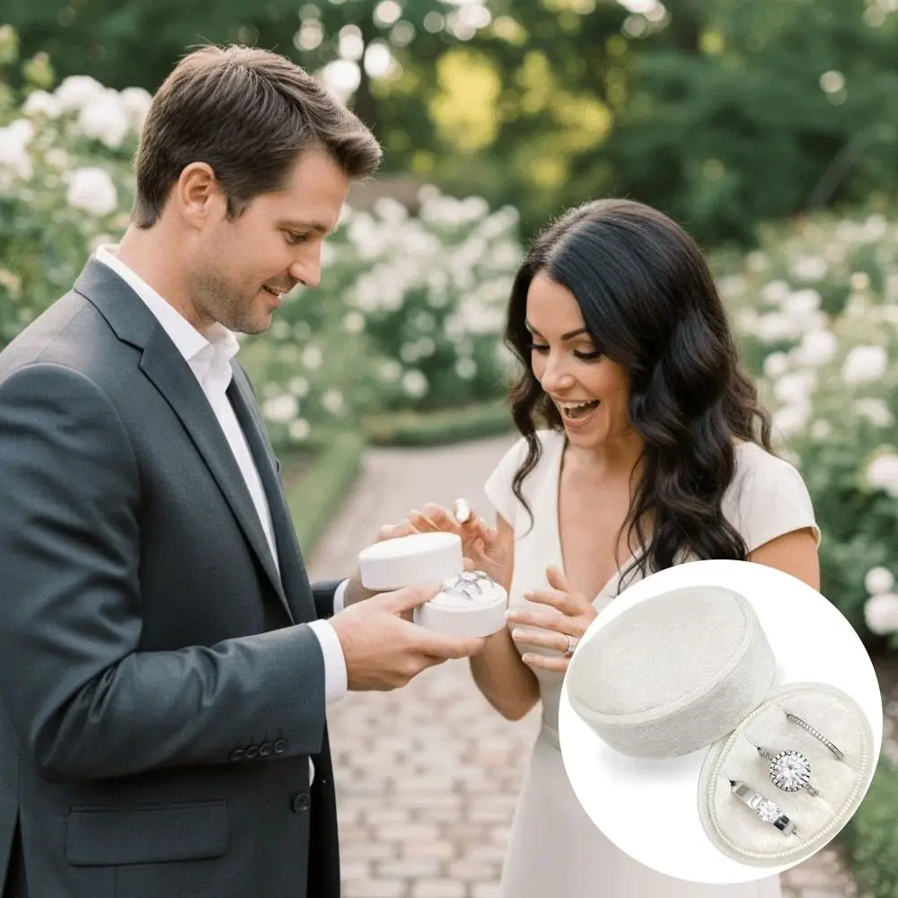 

Бархатный материал, бархатная коробка для колец, овальная форма, органайзер для ювелирных изделий ручной работы, коробка с 2 слотами/3 слота, коробка для сережек в винтажном стиле, подарок