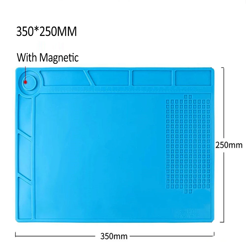 Imagem -03 - Calor-resistente Esteira de Trabalho Almofada de Reparo de Solda Manutenção de Solda Isolador de Calor Mesa Plataforma Bga Estação Telefone Computador