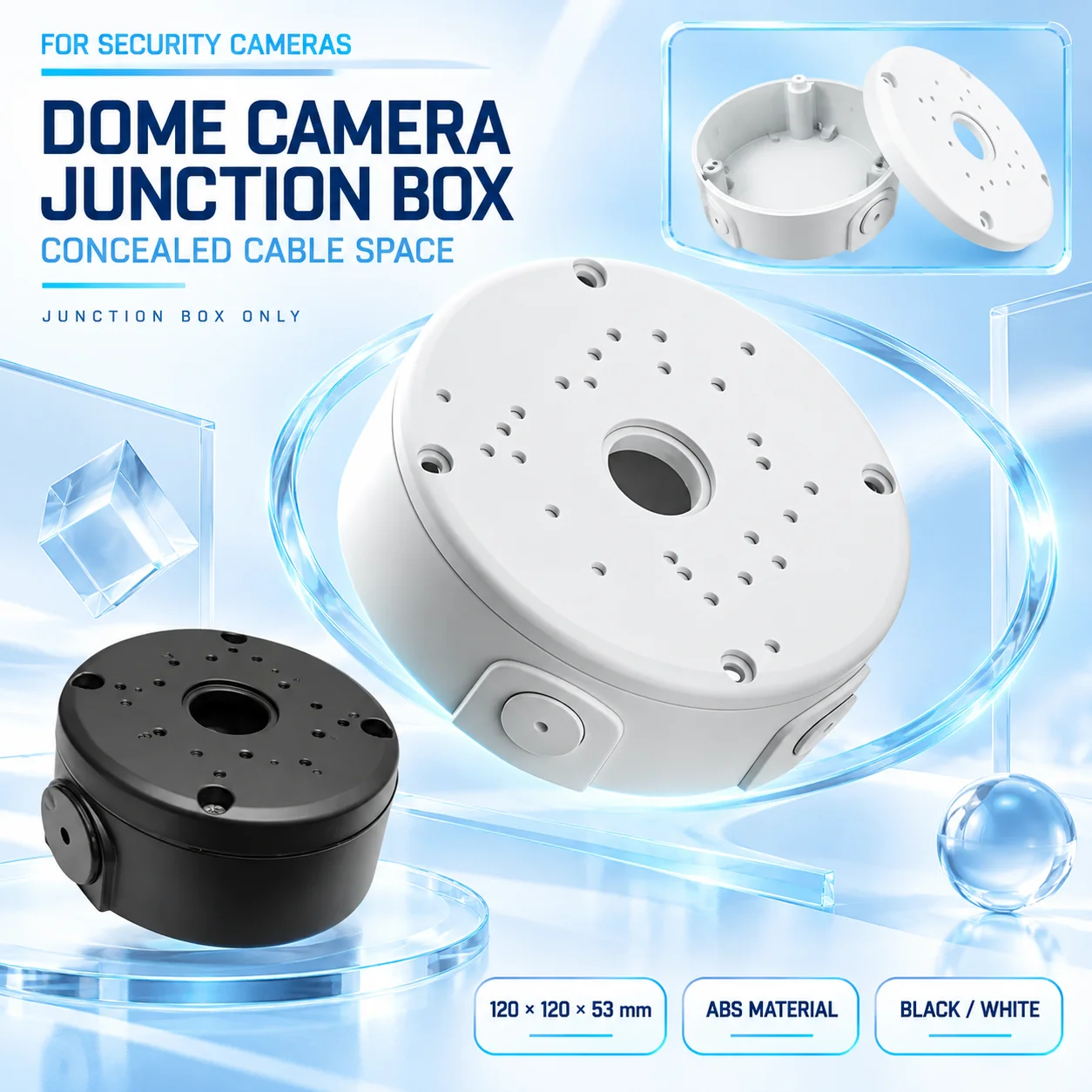 User friendly Plastic Waterproof Box Waterproof Junction Box for Security Camera Support CCTV Equipment Mount Fixation