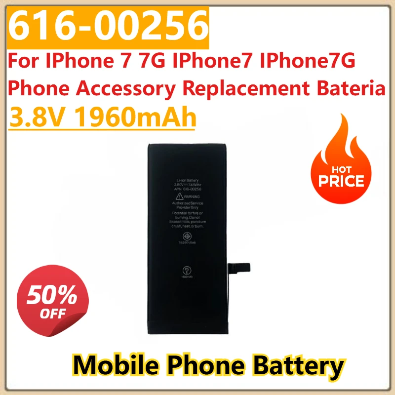 

High Quality New 616-00256 Battery 3.8V 1960mAh For IPhone 7 7G IPhone7 IPhone7G Phone Accessory Replacement Bateria