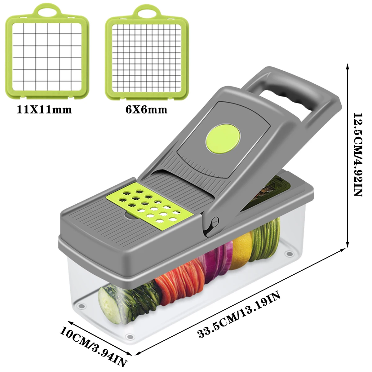 Multifunctional Manual Chopper with 8 Blades Multifunctional Vegetables Grater Kitchen Accessories for Vegetables Onion Tomato