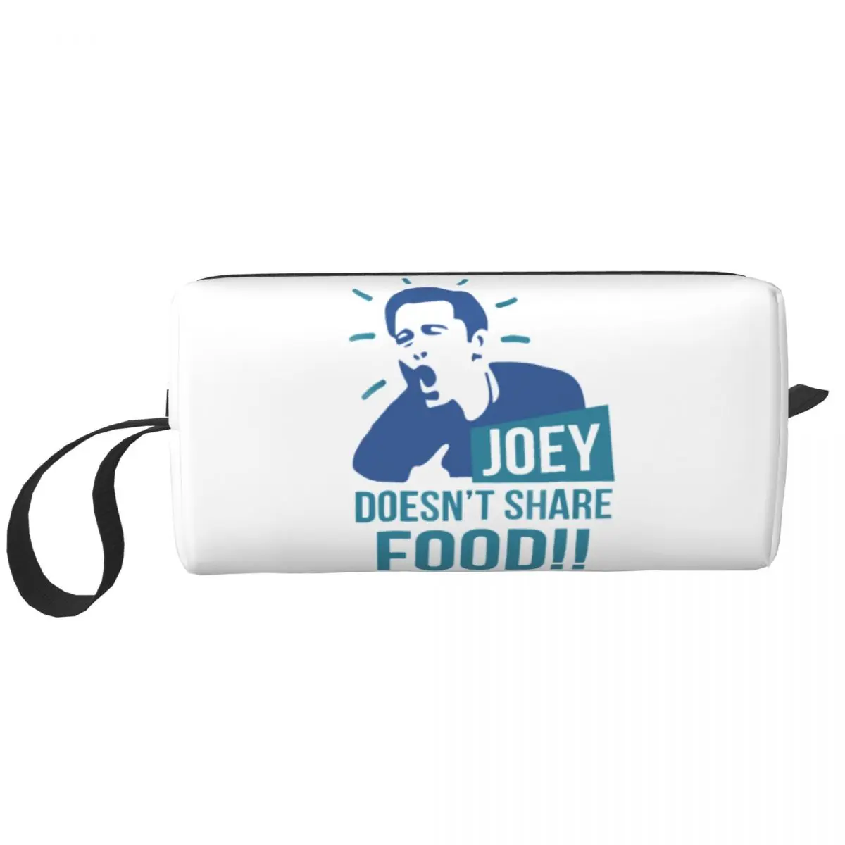 

Friends TV Show Travel Cosmetic Bag for Women Joey Doesn't Share Food Makeup Toiletry Organizer Ladies Beauty Storage Dopp Kit