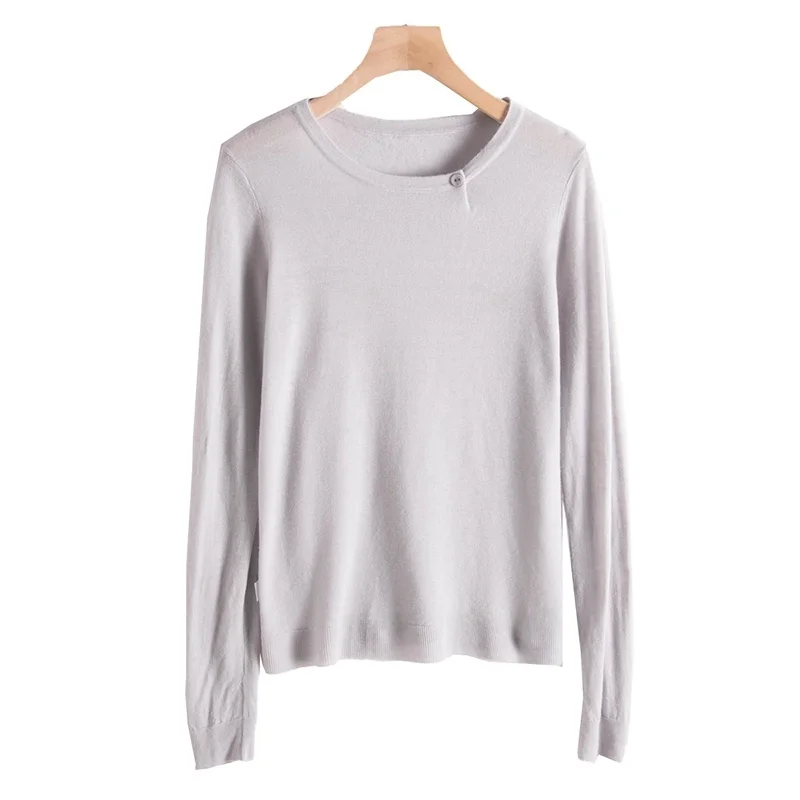 لون نقي مطاطا Ne زر الديكور سليم صالح سترة موسم الشتاء طول منتظم جولة Ne السترة مزيج الصوف