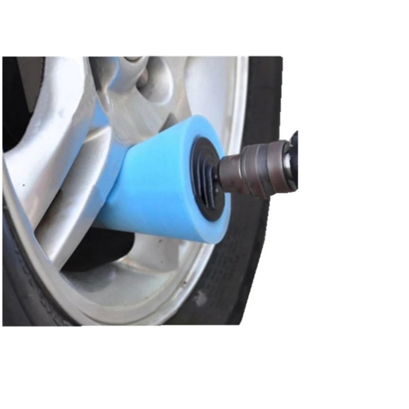 Car Tyres Foam Polishing Sponge Buffing Pad Car Polisher Tires Wheel Hub Polishing Tool Machine cone-shape Wheel