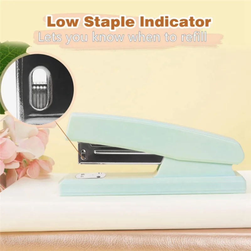Cucitrice da tavolo da 1 pezzo Cucitrice verde per forniture per ufficio per la scuola e l'università Cucitrice portatile durevole