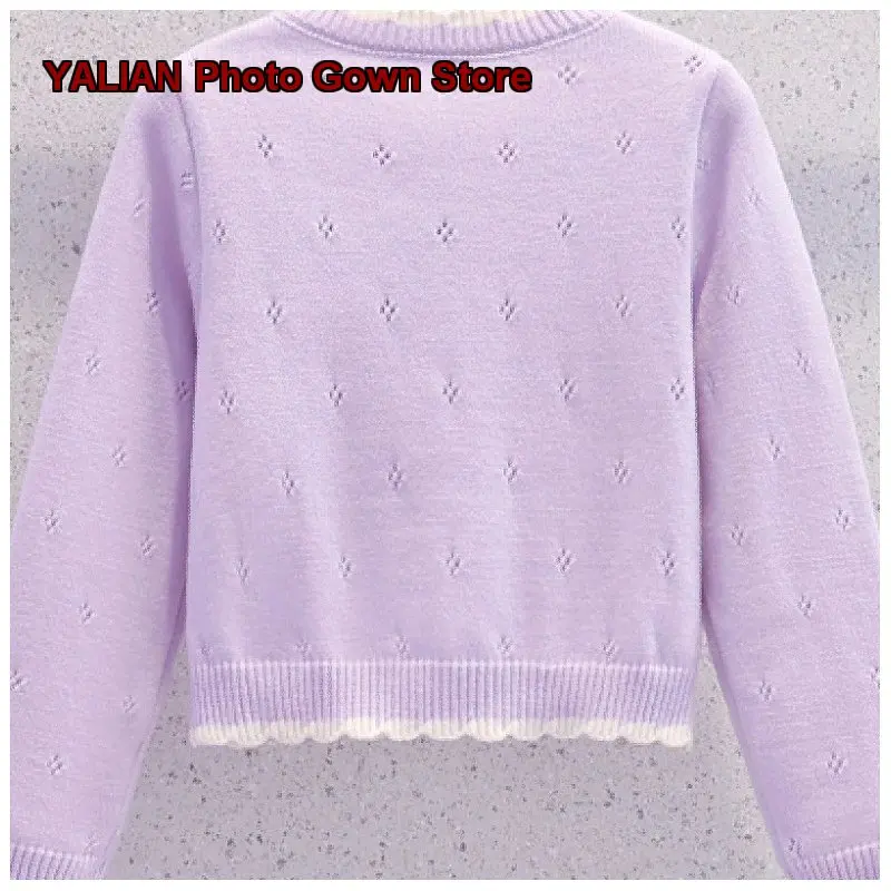 Girls Knit Coat Spring Long Sleeves Kids Older Girls Super Beautiful Stylish Princess Outfit Older Kids