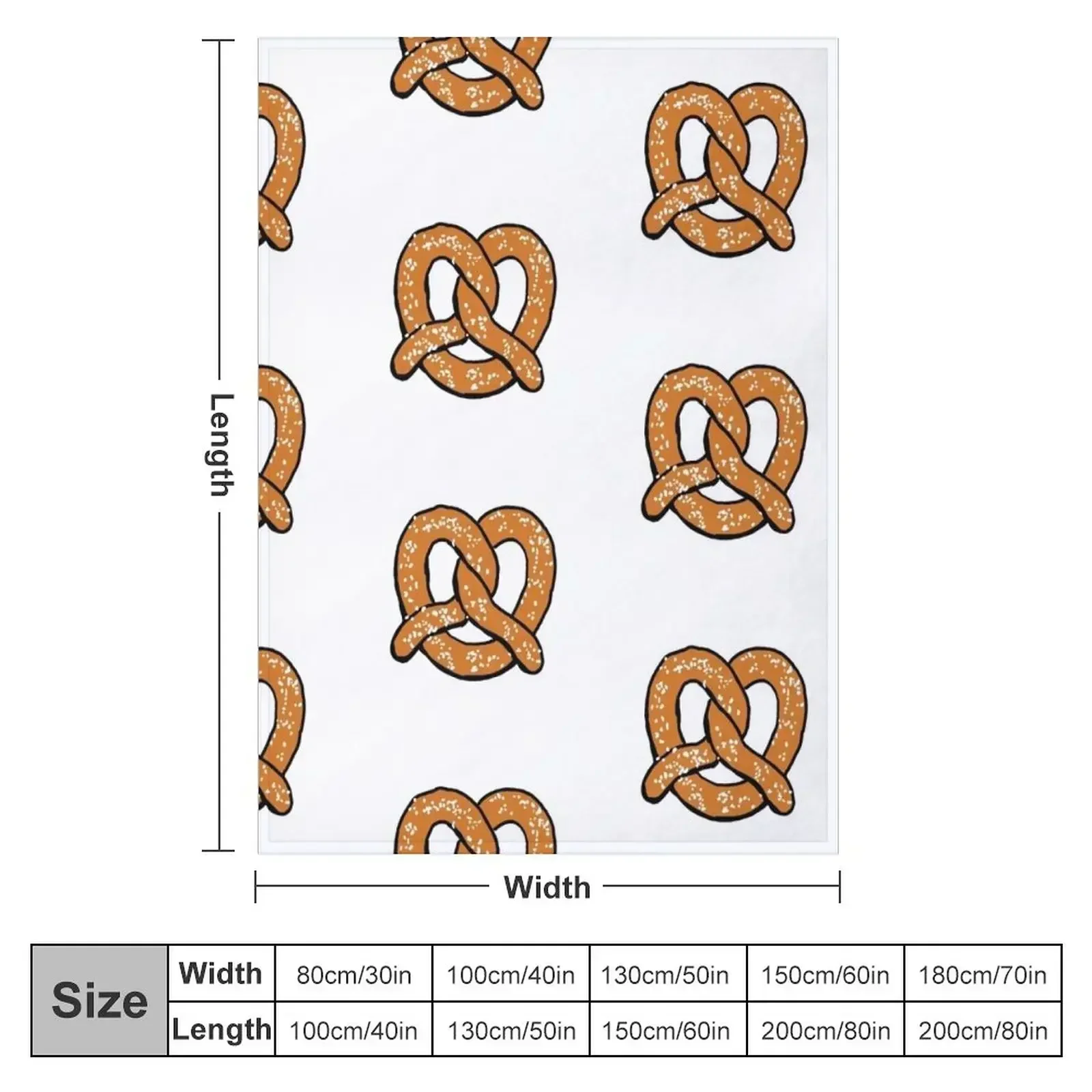 Pretzel Throw Blanket Flannel Fabric Decorative Sofas Blankets