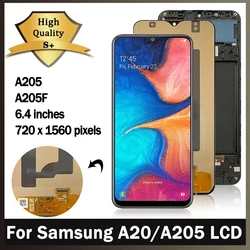 Test A20 Display For Samsung A20 A205 SM-A205F Lcd Display Touch Screen Digitizer With Frame Assembly Replacement