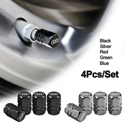 4pcs Styling Wheel Tire Valve Air Stem Cap Duust Covers For Audi S6 S7 SQ5 SQ7 RS3 B8 Quattro C6 B9 RS4 RS7 A7 A8L Q7 Q8 TT A6