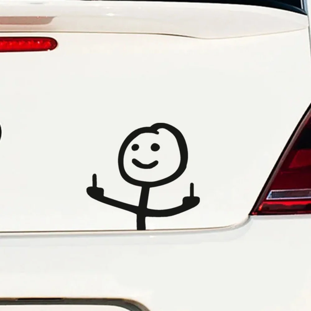 2 pcs Funny Stickers Middle Finger Styling waterproof Decals Cars Trucks Window Windshield Bumper Erect Decor Accessories