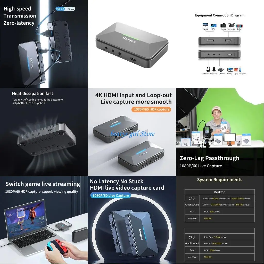 

C7AB Video Card USB3.0 4K HDMI-совместимые устройства для захвата видео-карт