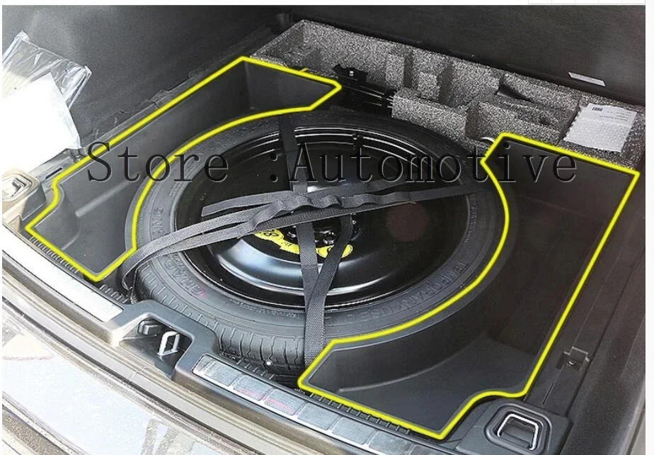 for Volvo xc60 2018 2019   trunk storage box xc60 spare tire storage box ABS material / flocking car accessories