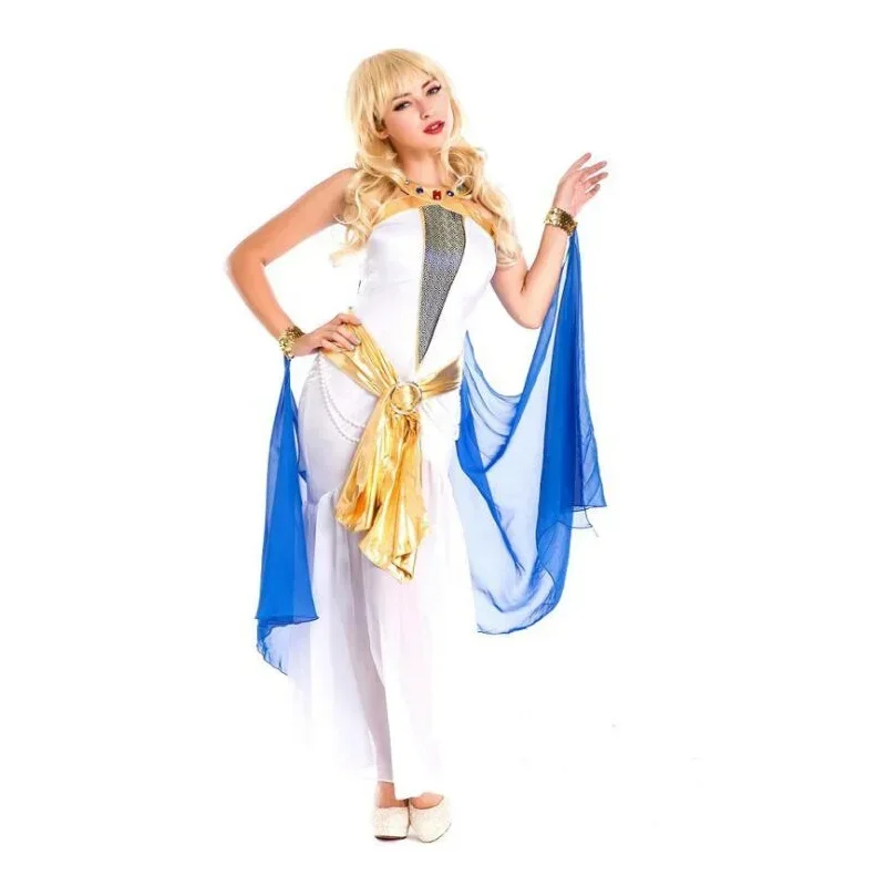 Sexy Women Cleopatra Cosplay Halloween Egypt Queen Costume Belly Dance Cloth Purim Carnival Masquerade Festival Pageant Dress