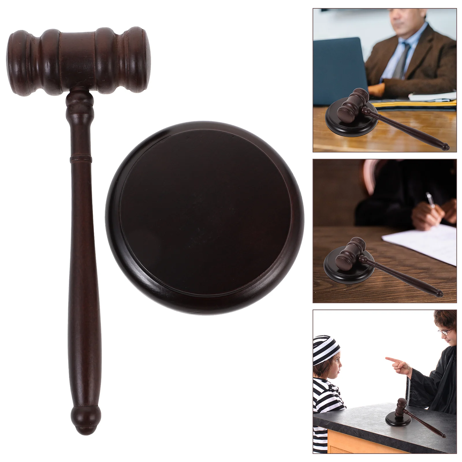 

Auction Hammer Wooden Judge's Hammer Court Hammer with Base wooden judge gavel wooden gavel