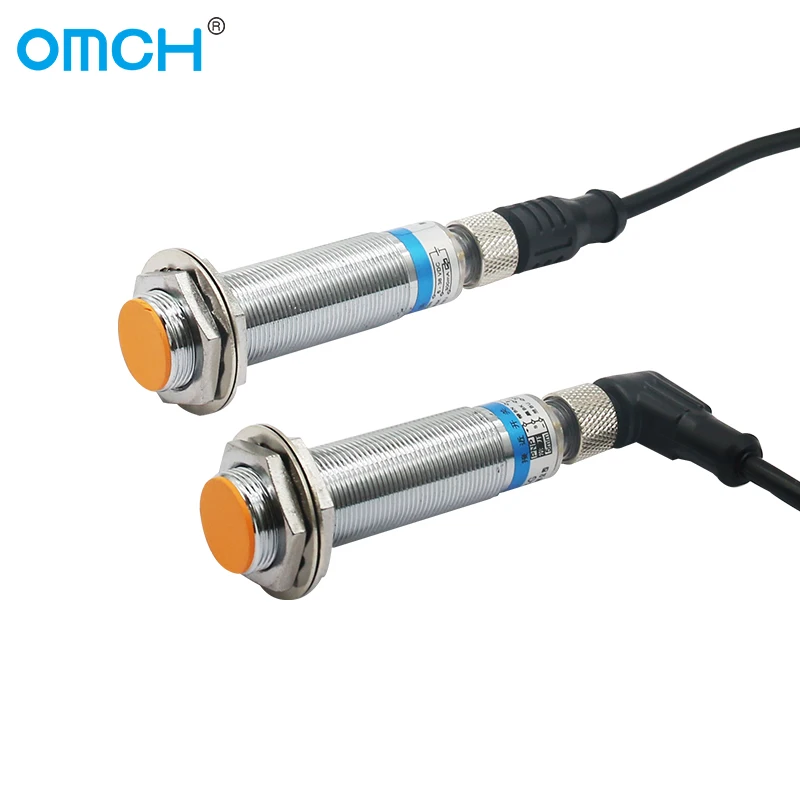 OMCH Plug-in M18 Inductive Proximity Sensor Switch 5-8mm Detection Distance Suitable for M12 Connectors NPN PNP