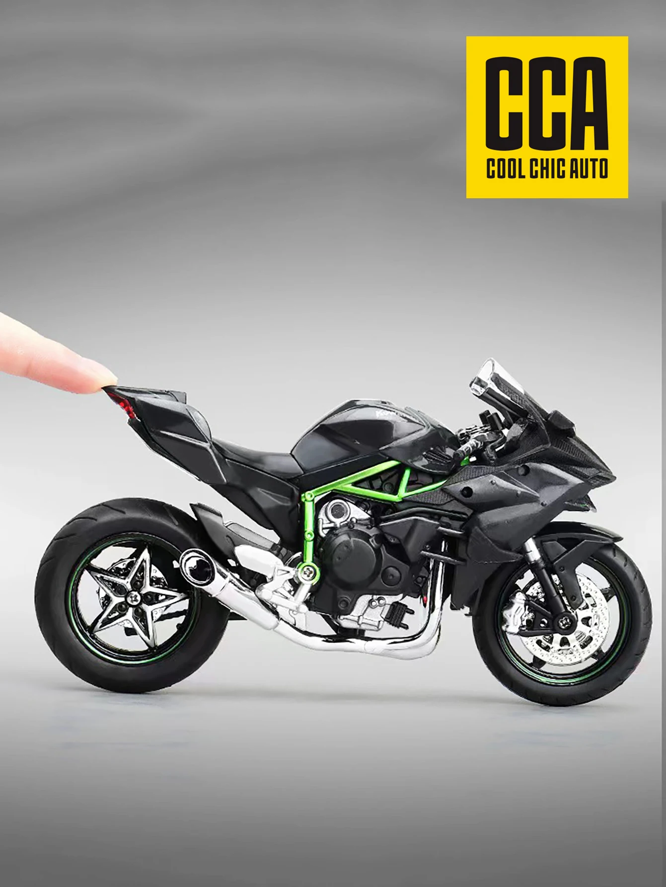 

Модель мотоцикла из сплава, толкаемая, с подставкой дисплея, амортизатор для имитации заднего колеса, локомотивное украшение, детская игрушка в подарок