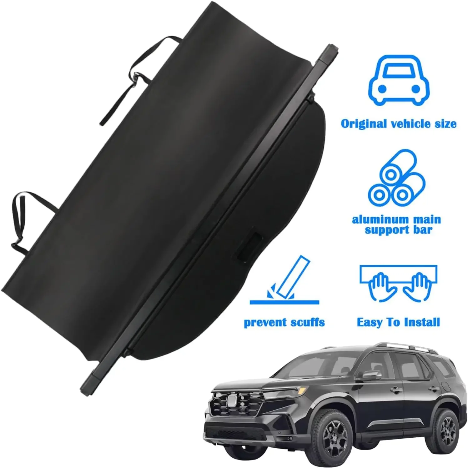 2024 Car Accessories Trunk Cargo Cover For Honda Pilot 2023 2024