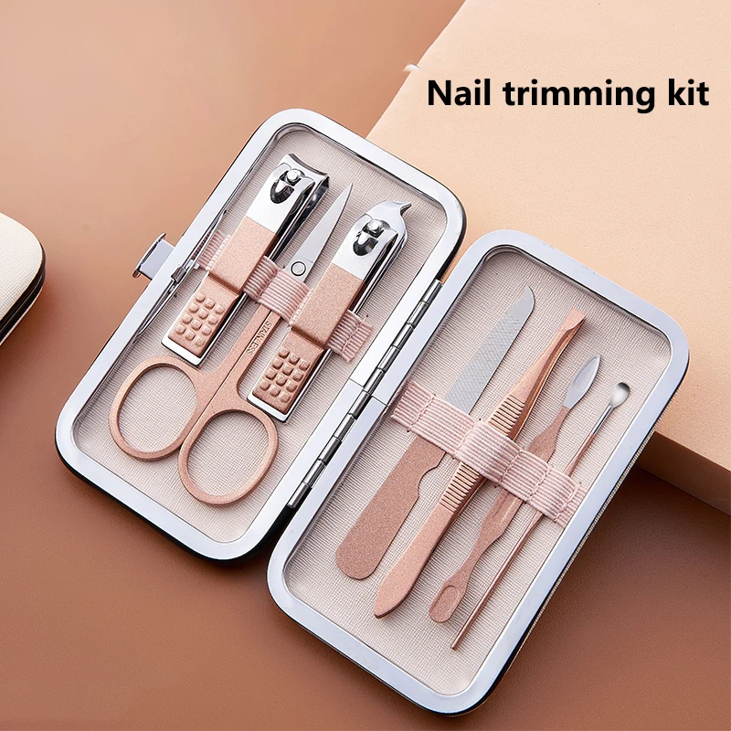 

Nail clipper set - suitable for both men and women. Household nail scissors and clippers for nail filing. Ear pick for ear clean