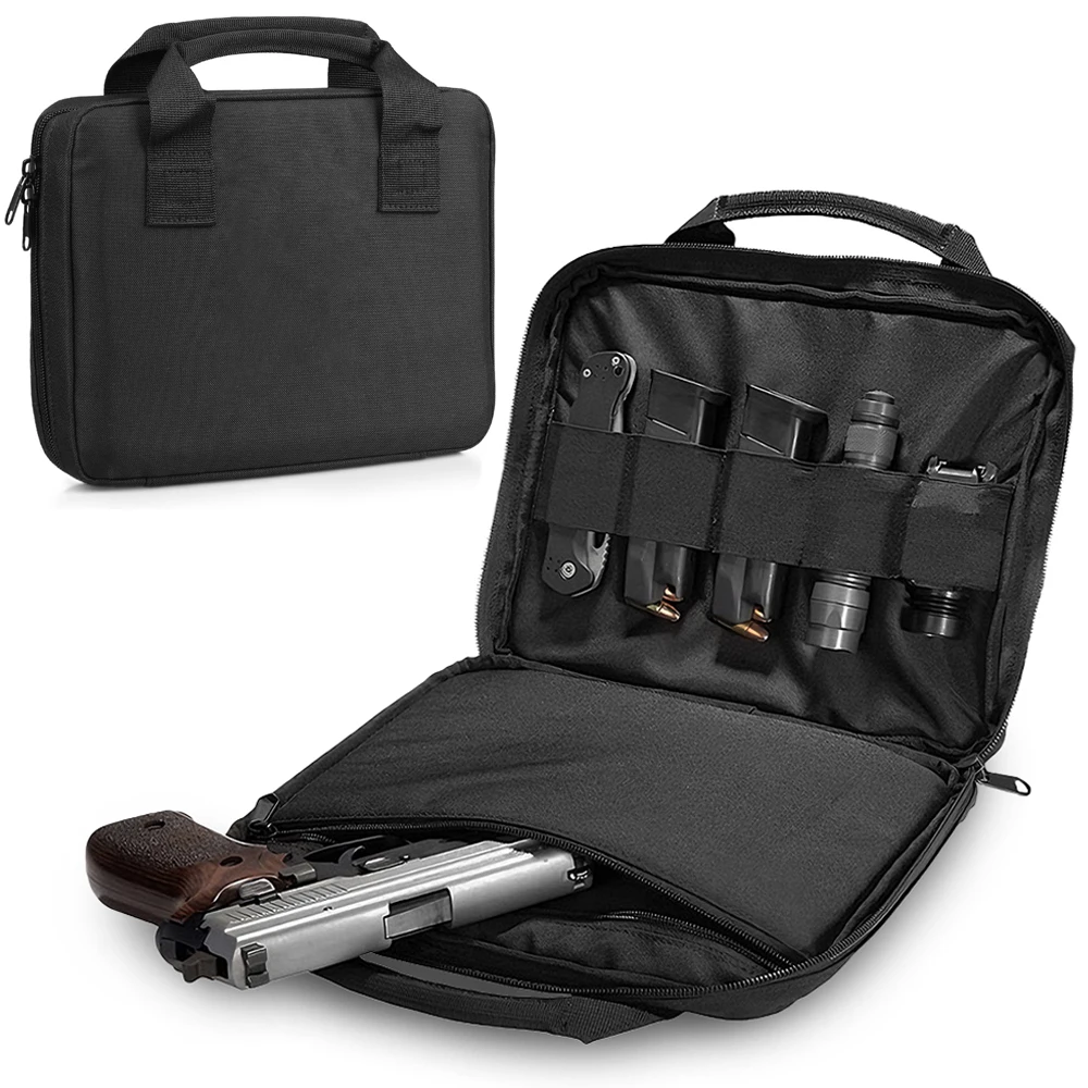 Sac de transport tactique pour pistolet, étui souple pour arme à feu, sac de rangement pour pistolet, sac de tir pour pistolet, étui rembourré pour pistolet, pochette pour pistolet