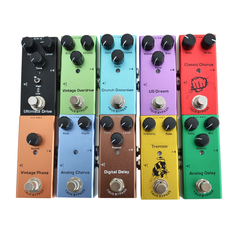 Electric Guitar Pedal Vintage overdrive/US Dream/Classic Chorus/Vintage Phase/Tremolo/Analog delay/Digital Delay/Ultimate Drive