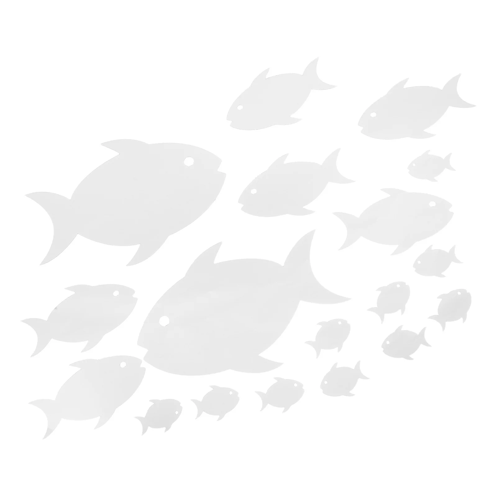 

2Sets Ocean Fish Mirror Wall Stickers Fish Shaped Acrylic Decal Self Adhesive Waterproof Decorative Frameless Mirror for