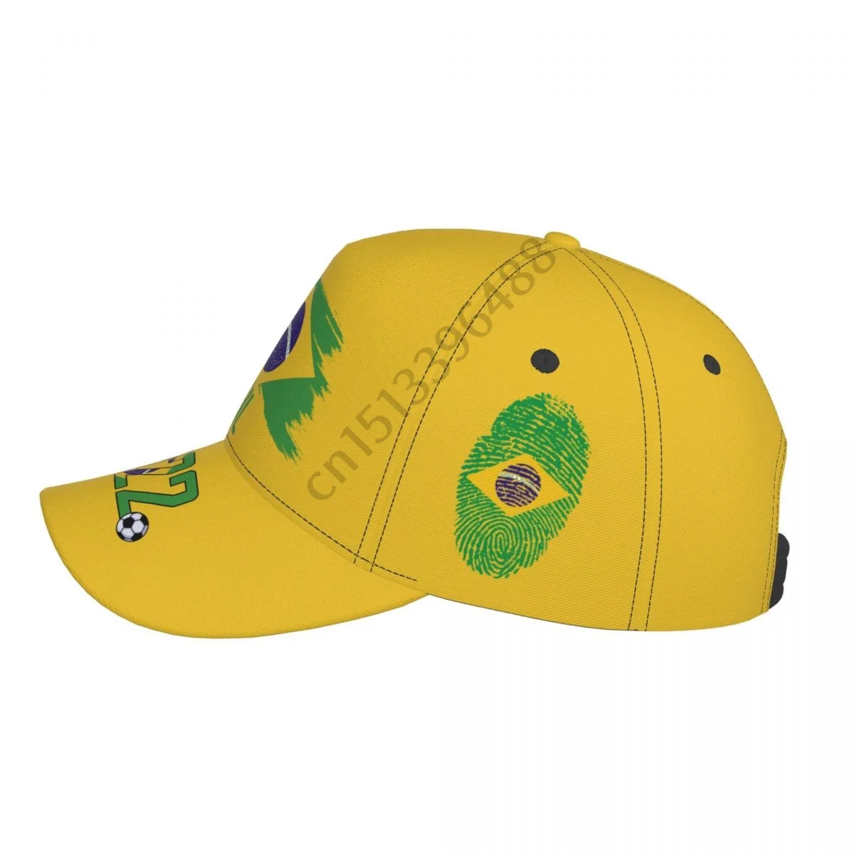 More Design 2022 Brazil Country Flag Soccer Hats Sun Baseball Cap Breathable Adjustable Men Women Outdoor Fishing Hat