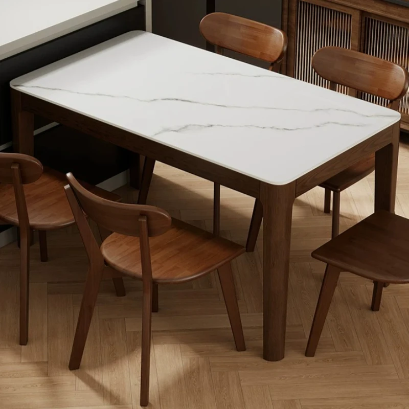 Seating Room Modern Solid Wood Dining Tables Marble Space Saving Kitchen Dining Tables Home Mesa Redonda Comedor Home Furniture