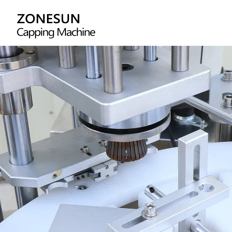 ZONESUN ZS-AFC8 Compact Automatic Capping Machine Spray Head & Bottle Cap Pressing Perfume Packaging
