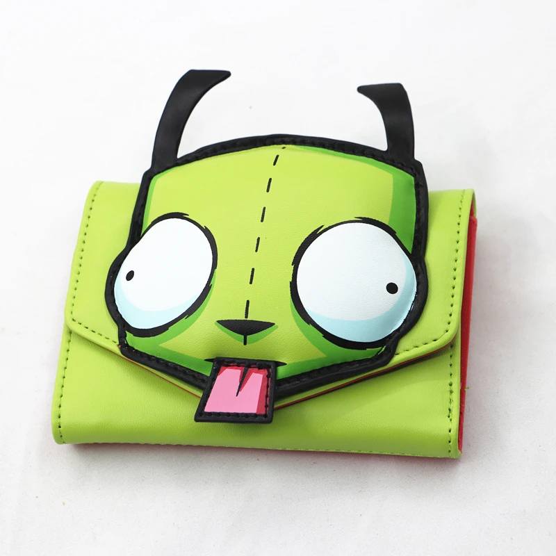 Invader Zim 3D GIR Trifold Wallet,Kawai Cartoon Cute Student Wallet Fashion Card Pocket