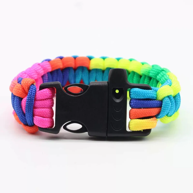Notfall Rettungs Armband Paracord Überleben Armband Taktische Klettern Seil Outdoor Fallschirm Schnur Zubehör – Detail 4
