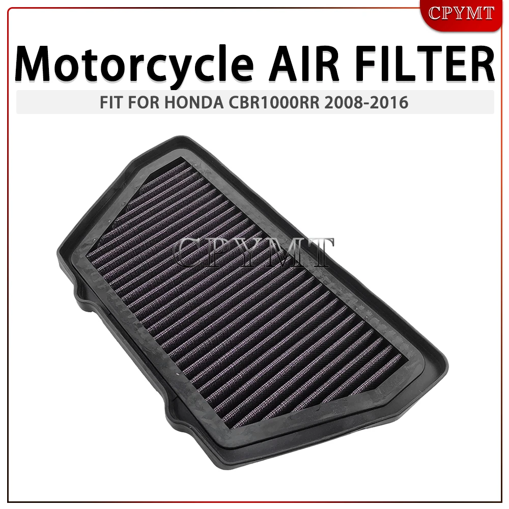 

Motorcycle High Flow Air Filter fit For HONDA CBR1000RR ABS 2008 2009 2010 2011 2012 2013 2014 2015 2016