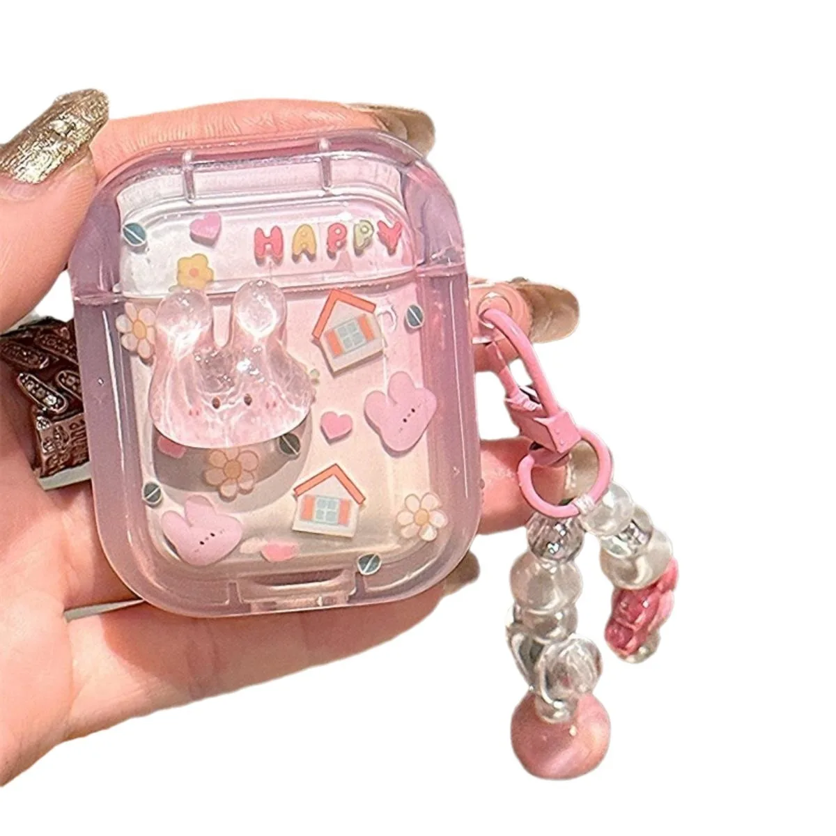 ثلاثية الأبعاد الكرتون لطيف أرنب حقيبة سماعة الاذن ل AirPods 4 3 2 1 Pro2 غطاء سماعة رأس من البولي يوريثان Coque ل AirPods 4 4th 3rd Pro 2 2nd حالات