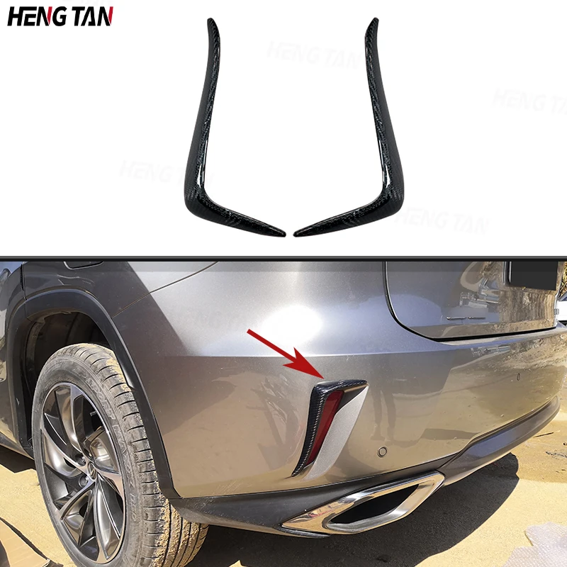 Carbon Fiber Rear Bumper Wind knife For Lexus RX300 RX450H 2016-2020 Front Bumper Fins Body kit