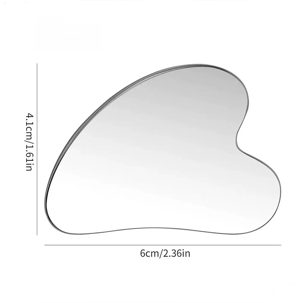 الطبيعية العالمية الوجه الفضة معدن غوا شا مجلس الجمال العناية بالبشرة 1 قطعة غوا شا أداة الوجه الفولاذ المقاوم للصدأ غواشا جهاز تدليك #6