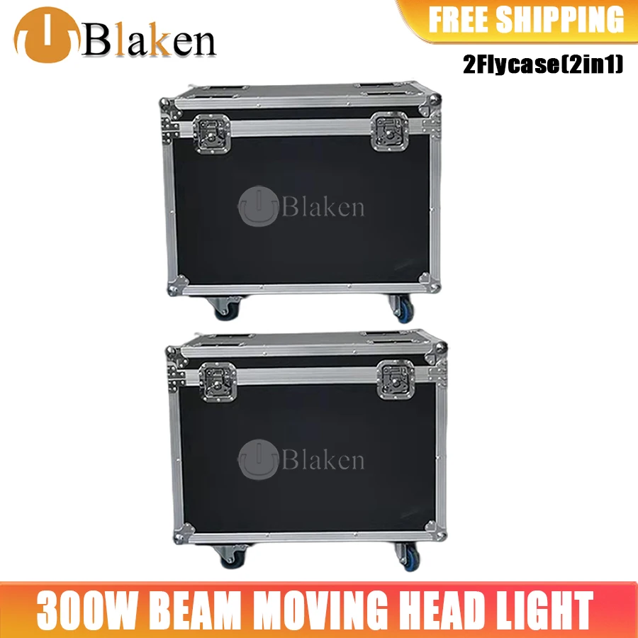 

No Tax 2Pcs Flycases For Moving Head New Beam 300W 14R Light Professional Stage Lights Lamp Bulb 14 Gobos Colors With Frost