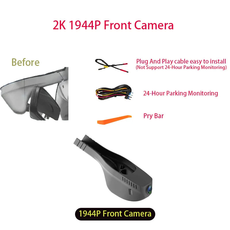 1K 2K 4K Plug-and-Play Wifi Dashcam Camera Auto DVR voor Volkswagen VW Golf Polo Jetta Passat B8 Sharan Touran Tiguan 2015-2026