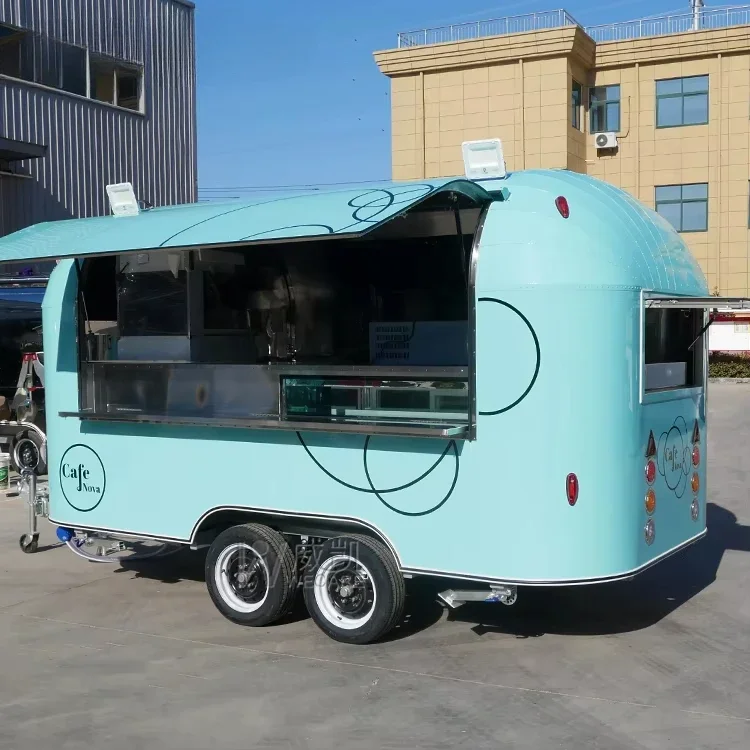 

Mobile Ice Cream Food Trailer Fully Equipped Mobile Food Truck Mobile Dessert Trailer with Refrigeration System