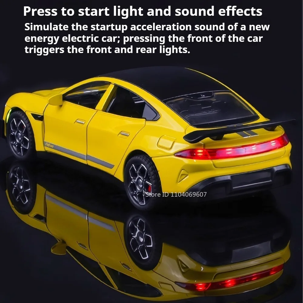 1:32 モデルおもちゃ SU7 ES8 車 メタルダイキャスト サウンドライト ドア開閉 プルバック サウンドライト デコレーションビークル キッズインタラクティブトイ