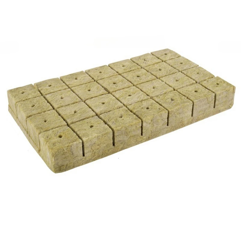 Hydroponic Planting Medium Block Plant Block Soilless Matrix Sowing Rock Wool Plug Tray Seedling Block Cultivation