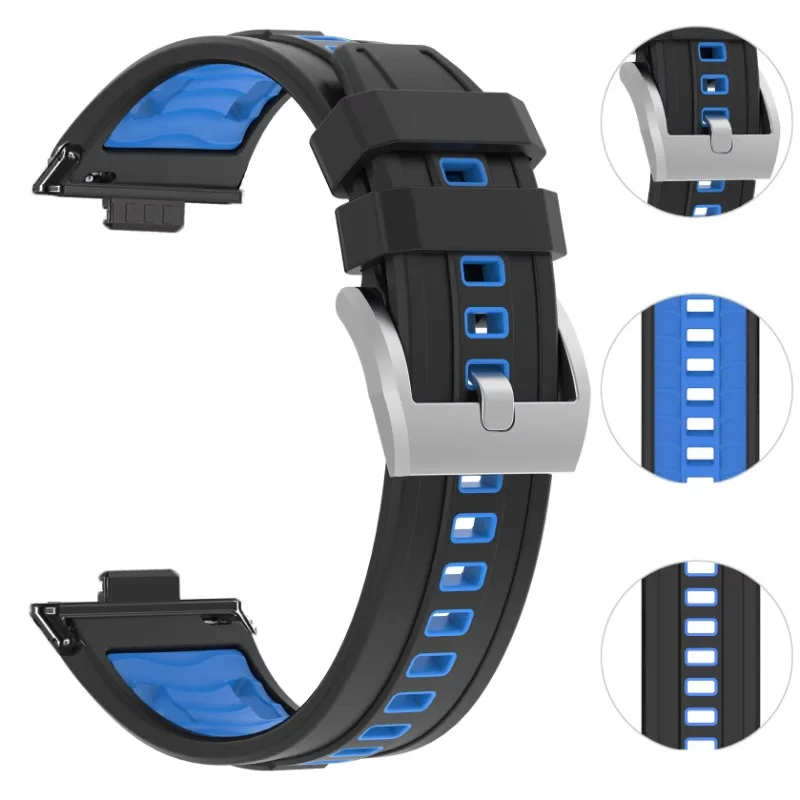 Силиконовый ремешок для часов Huawei Watch Fit 4/3, двухцветный сменный браслет-браслет для часов Huawei Fit 4 Pro, аксессуары Correa