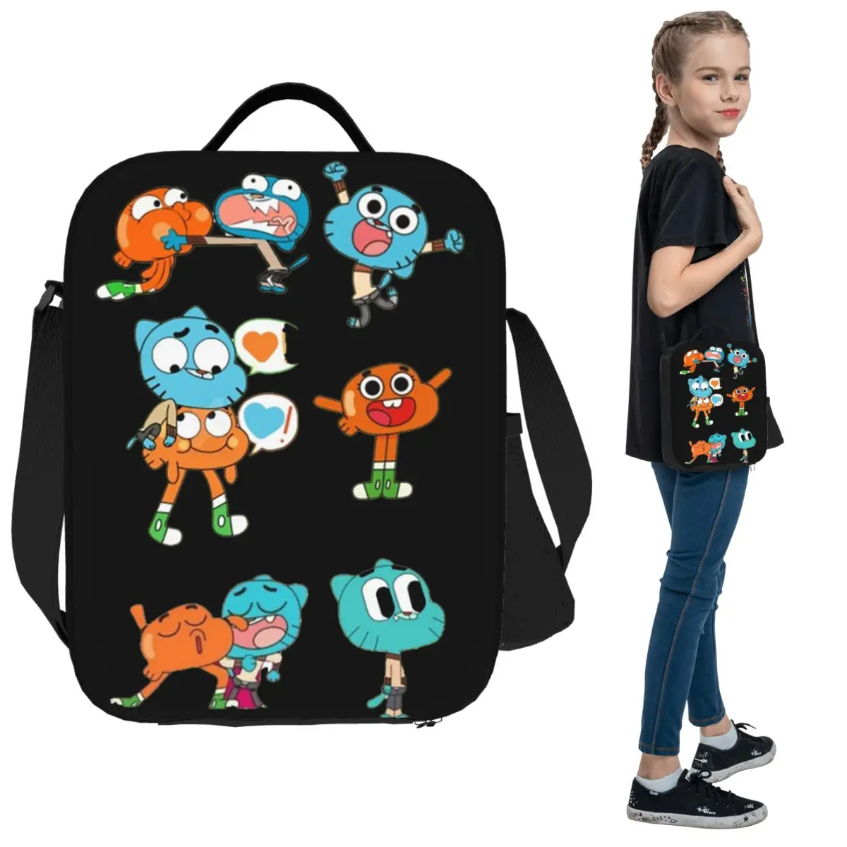 

Изолированная сумка для обеда Gumball для детей, школьный холодильник, термосумка для еды, герметичная коробка для обеда, контейнер