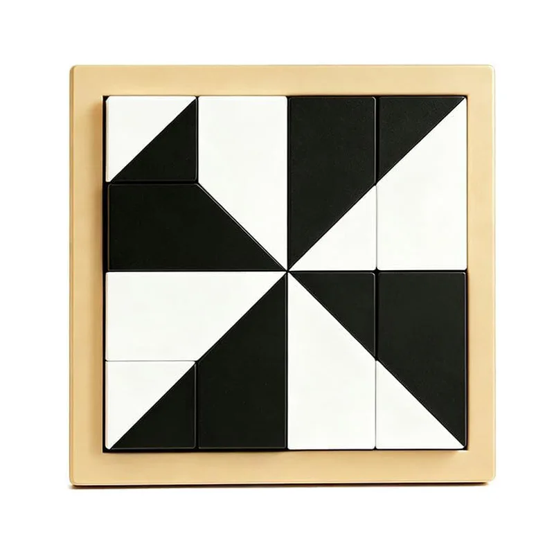 Plastic Hidden Blocks Geometric Shape Pattern Jigsaw 3D Puzzle Spatial Thinking Training Brain Teaser Toys IQ Challenge For Kids