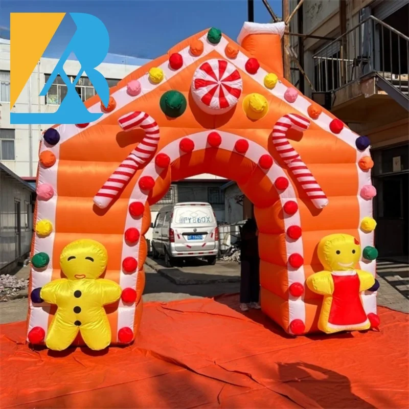 Custom Built Indoor Outdoor Large Inflatable Christmas Archway for Event Organizers Toys