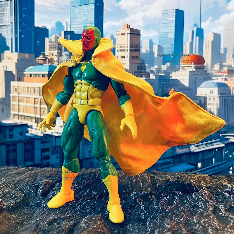 1/12 escala visão super herói homem soldado amarelo longo cabo brinquedos acessório para 6 "ml figura de ação masculina diy decoração sem boneca